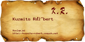 Kuzmits Róbert névjegykártya